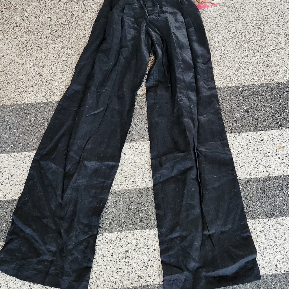 Black Wide-Leg Pants
